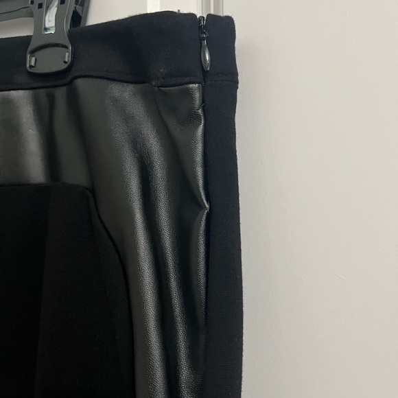 Worthington Black Pencil Skirt with Vegan Leather Detail - Picture 4 of 5